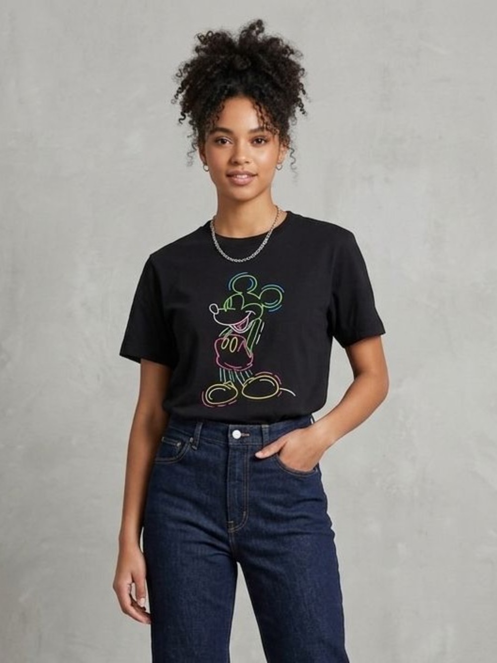 Disney Women's Straight-Leg Jeans in Dark Blue